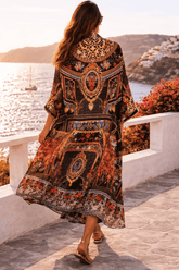 SHE WAS POWERFUL MAXI COLLAR KAFTAN - Czarina