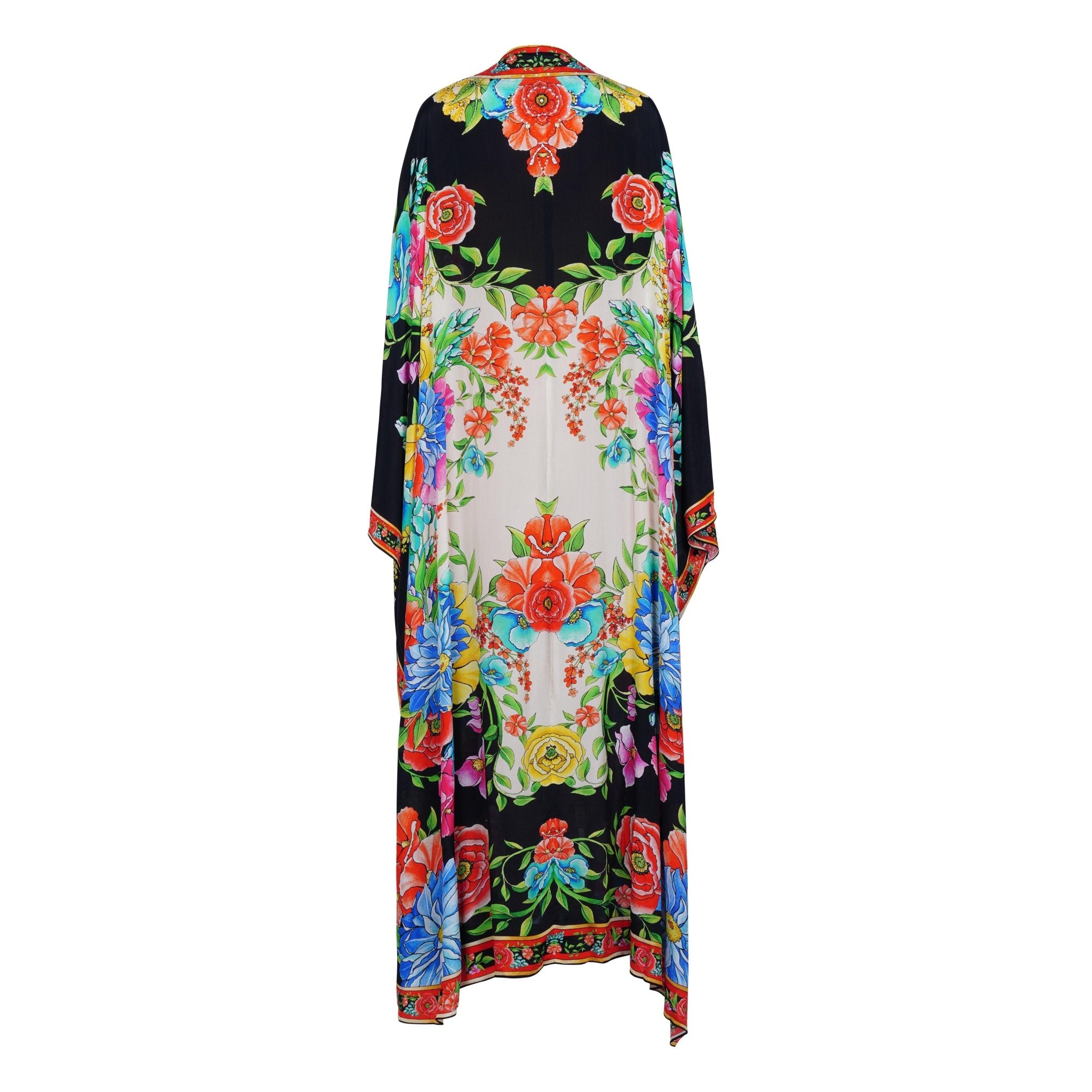 SPANISH FLOWER LONG CAPE - Czarina