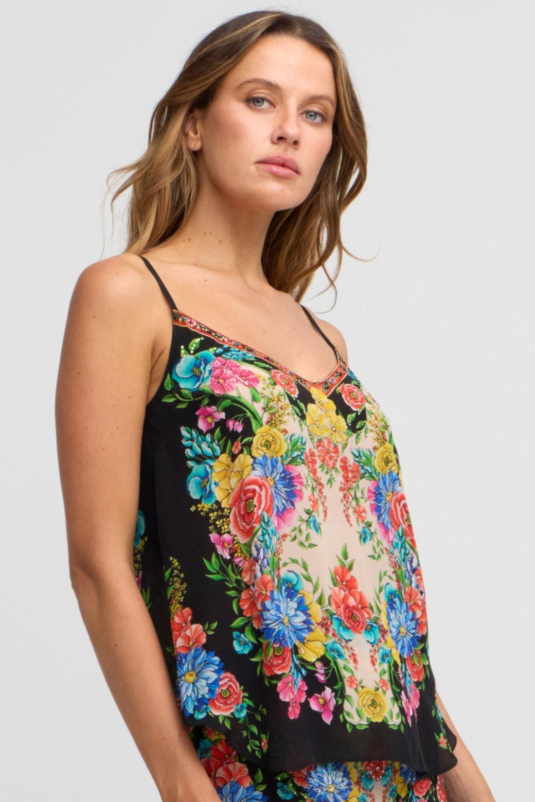 Spanish Flowers Cami Top - Czarina