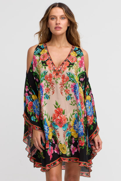 Spanish Flowers Kaftan Dress - Czarina