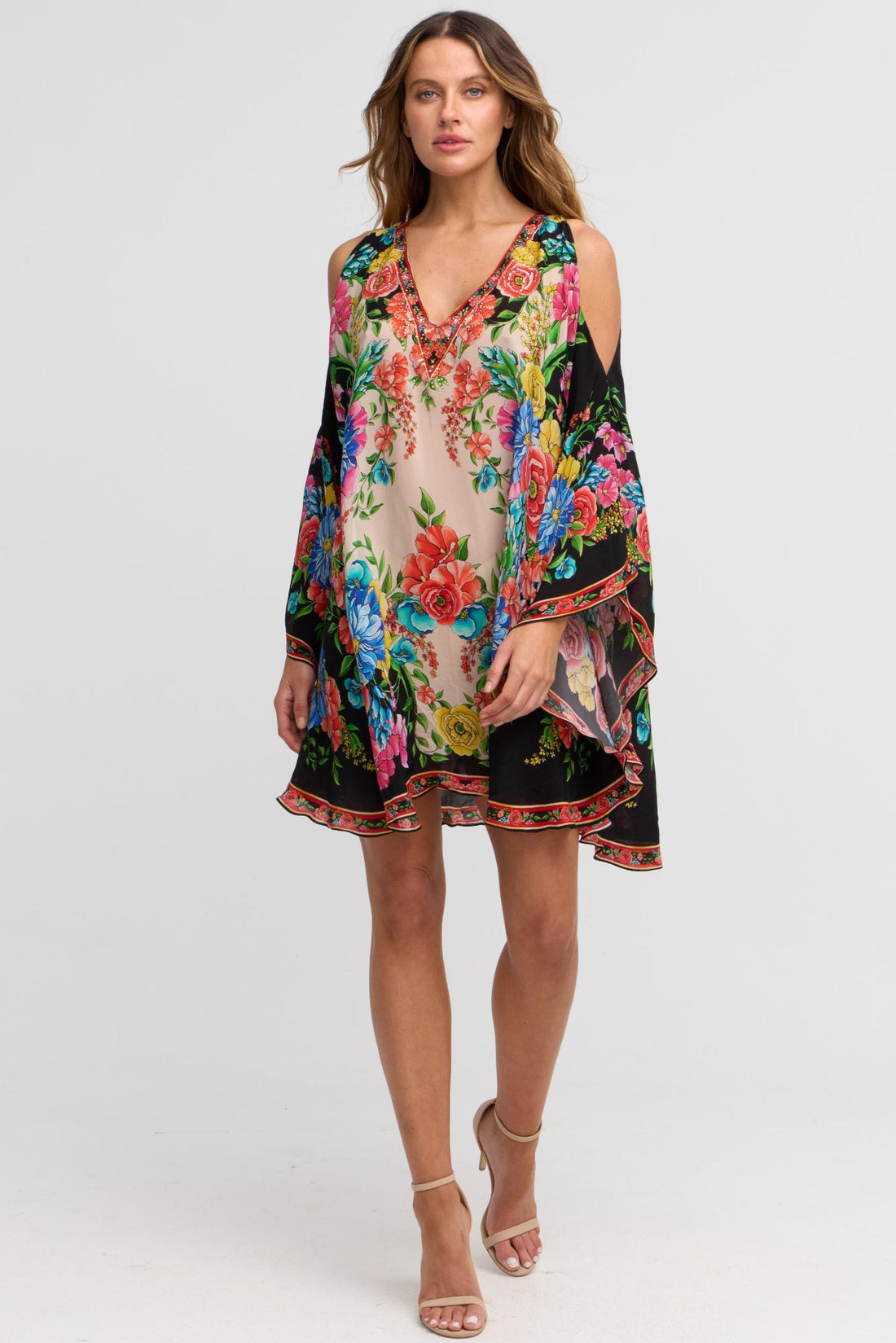 Spanish Flowers Kaftan Dress - Czarina