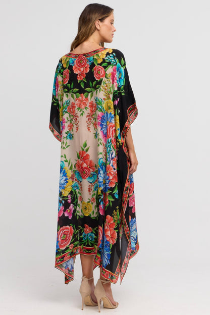 Spanish Flowers Medium Kaftan - Czarina