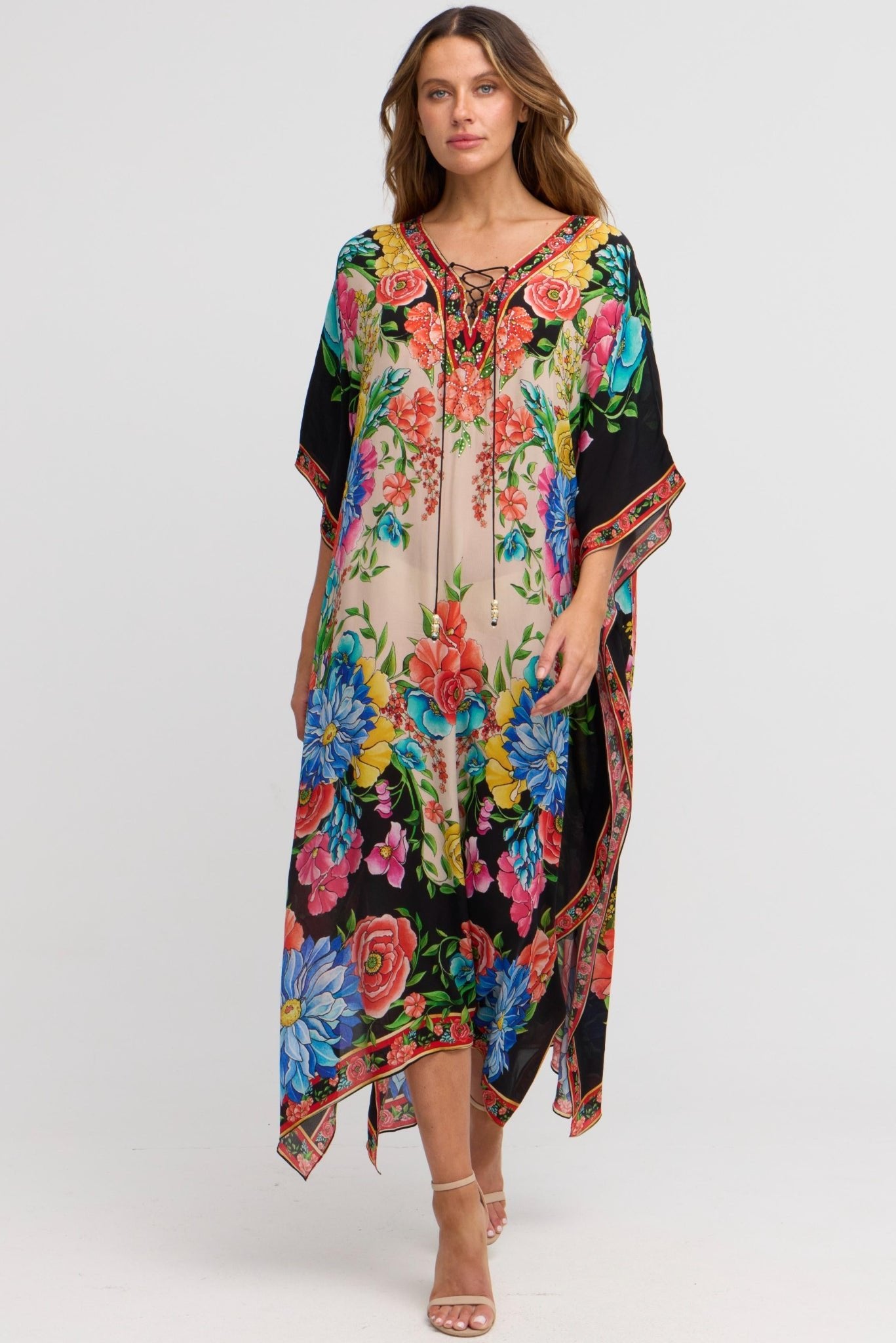 Spanish Flowers Medium Kaftan - Czarina