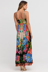 Spanish Flowers S - S Midi Dress - Czarina