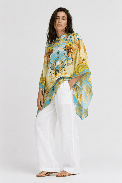 SUMMER GARDEN KAFTAN TOP W SLEEVES - Czarina