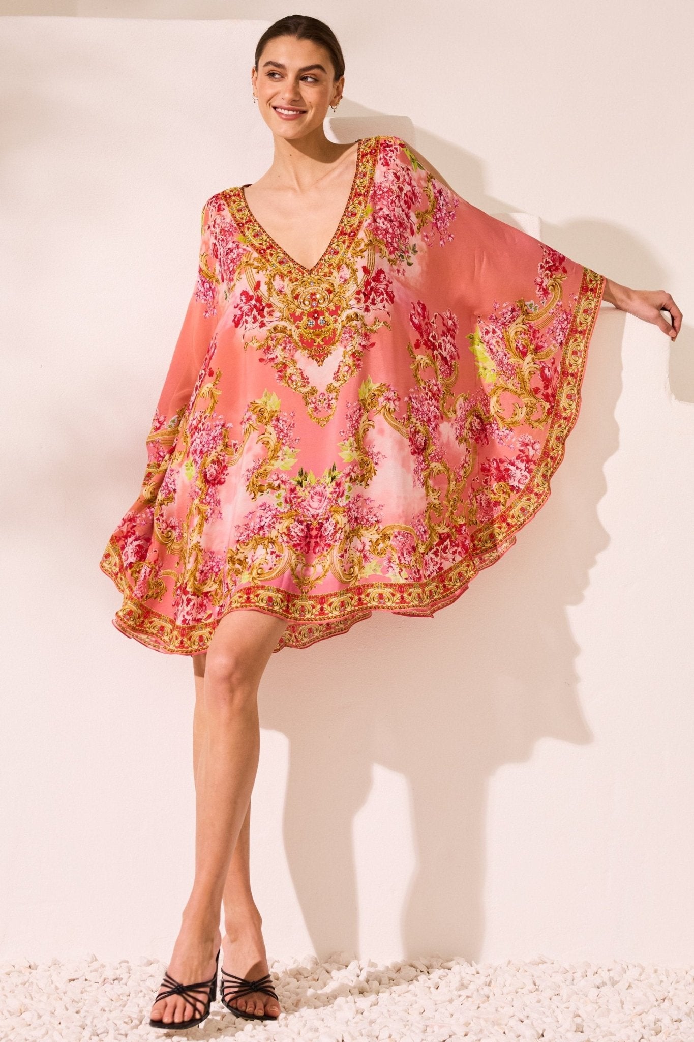 Summer In Pink Kaftan Dress - Czarina