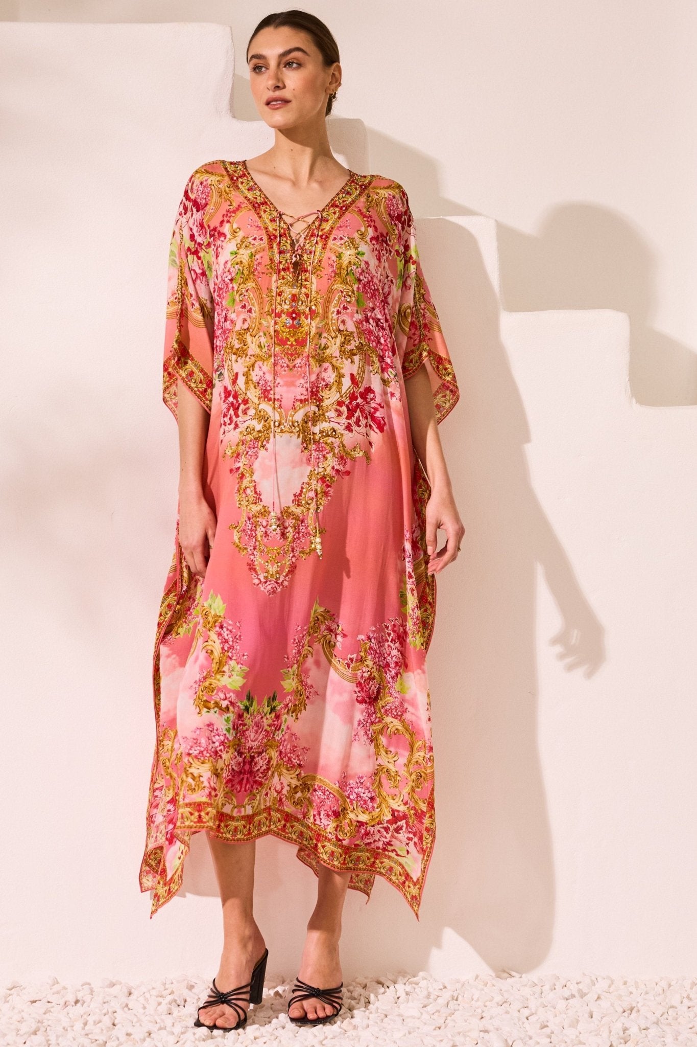 Summer In Pink Medium Kaftan - Czarina