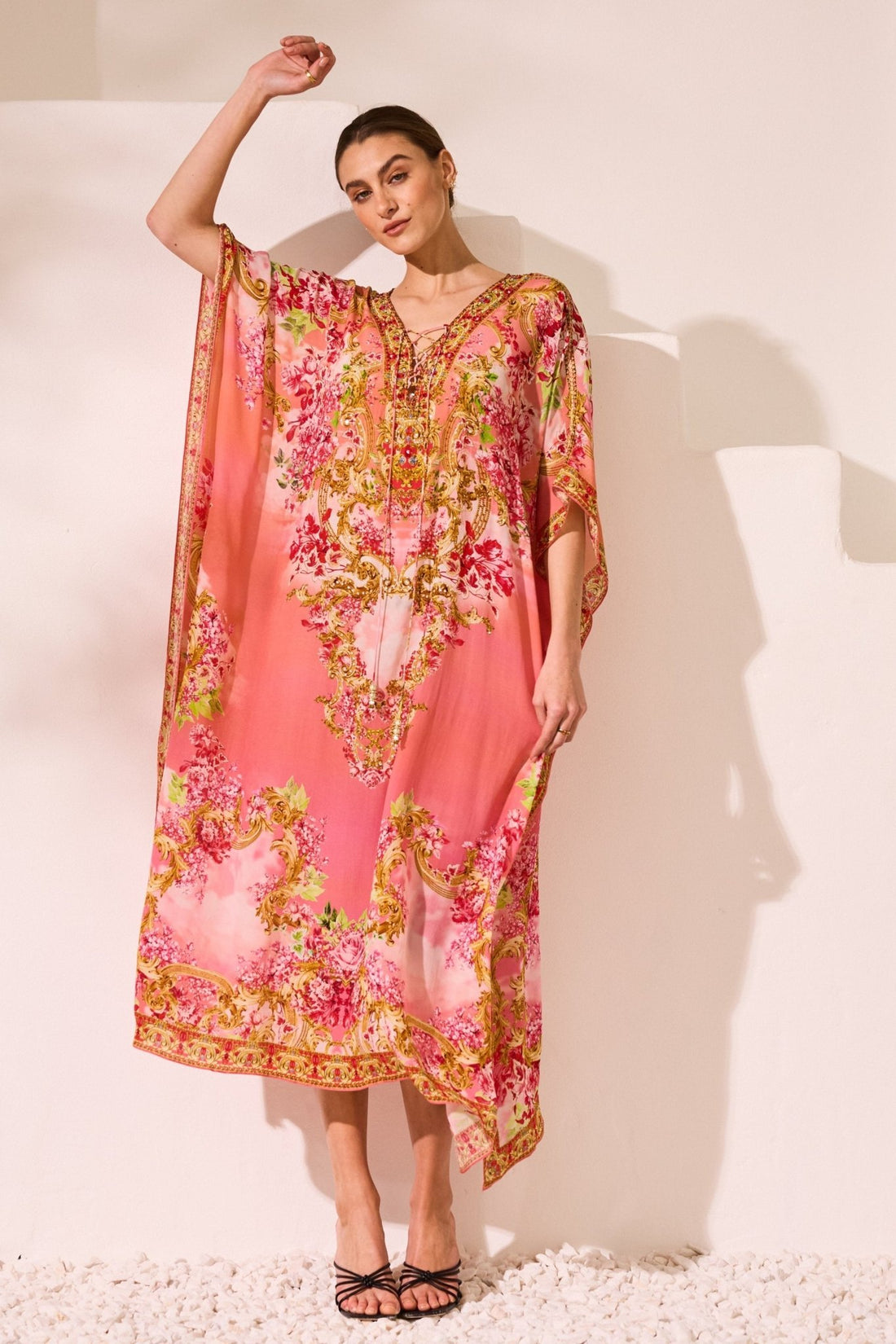 Summer In Pink Medium Kaftan - Czarina