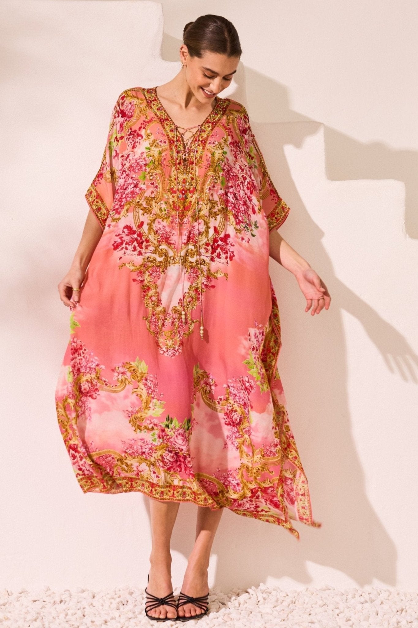 Summer In Pink Medium Kaftan - Czarina