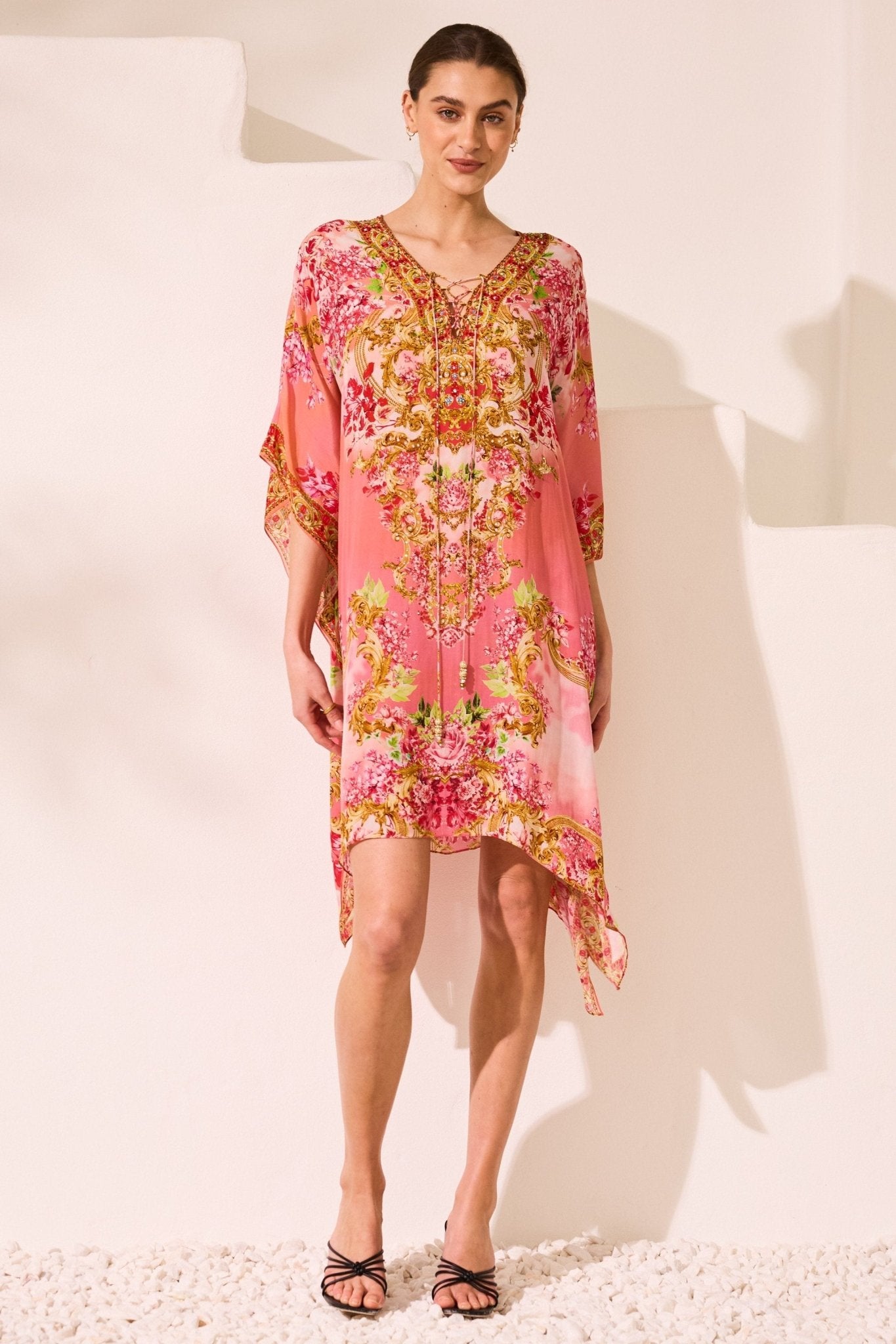 Summer in Pink Short Kaftan - Czarina