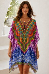 SUNRISE 100% SILK SHORT KAFTAN - Czarina