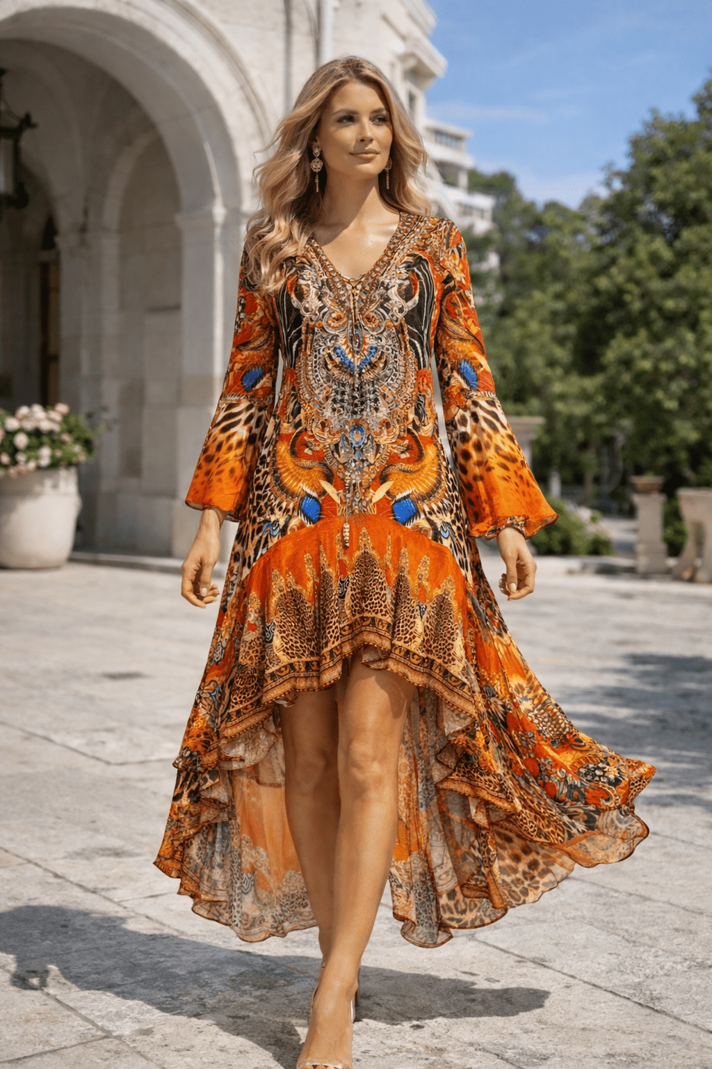 SUNSET IN SAVANNAH HI LOW W SLEEVES - Czarina