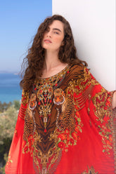 TALE OF THE TIGRESS ROUND NECK LONG KAFTAN - Czarina