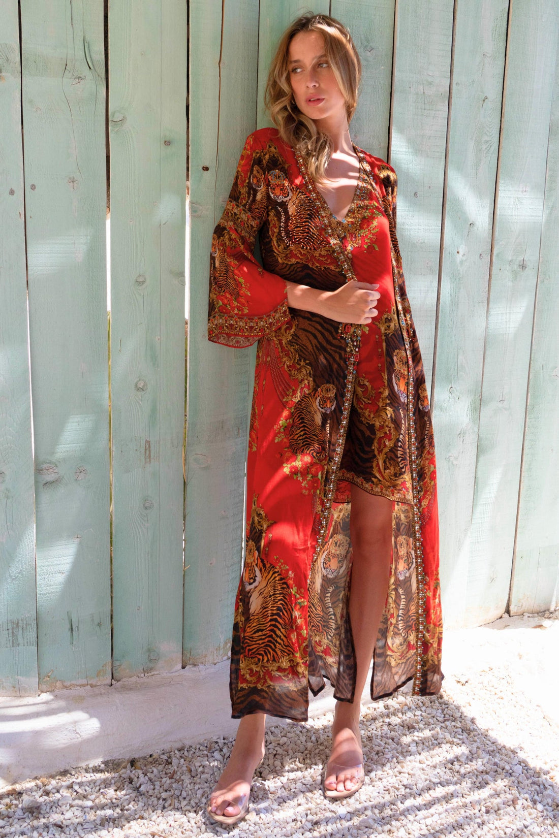 TALES OF THE TIGRESS LONG JACKET W SIDE SLIT - Czarina