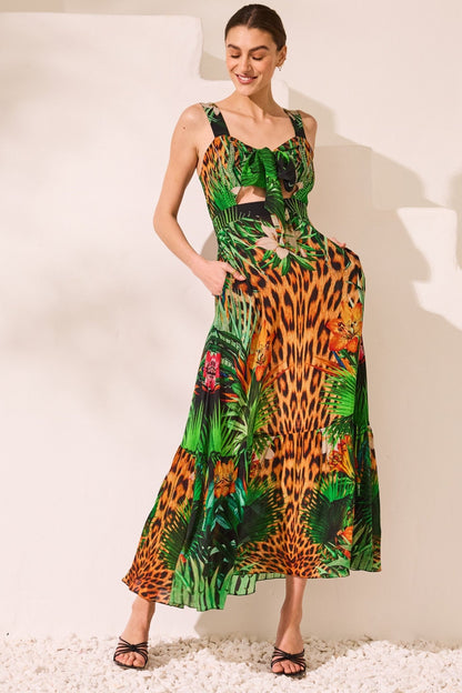 Tropical Temptation Midi Dress - Czarina