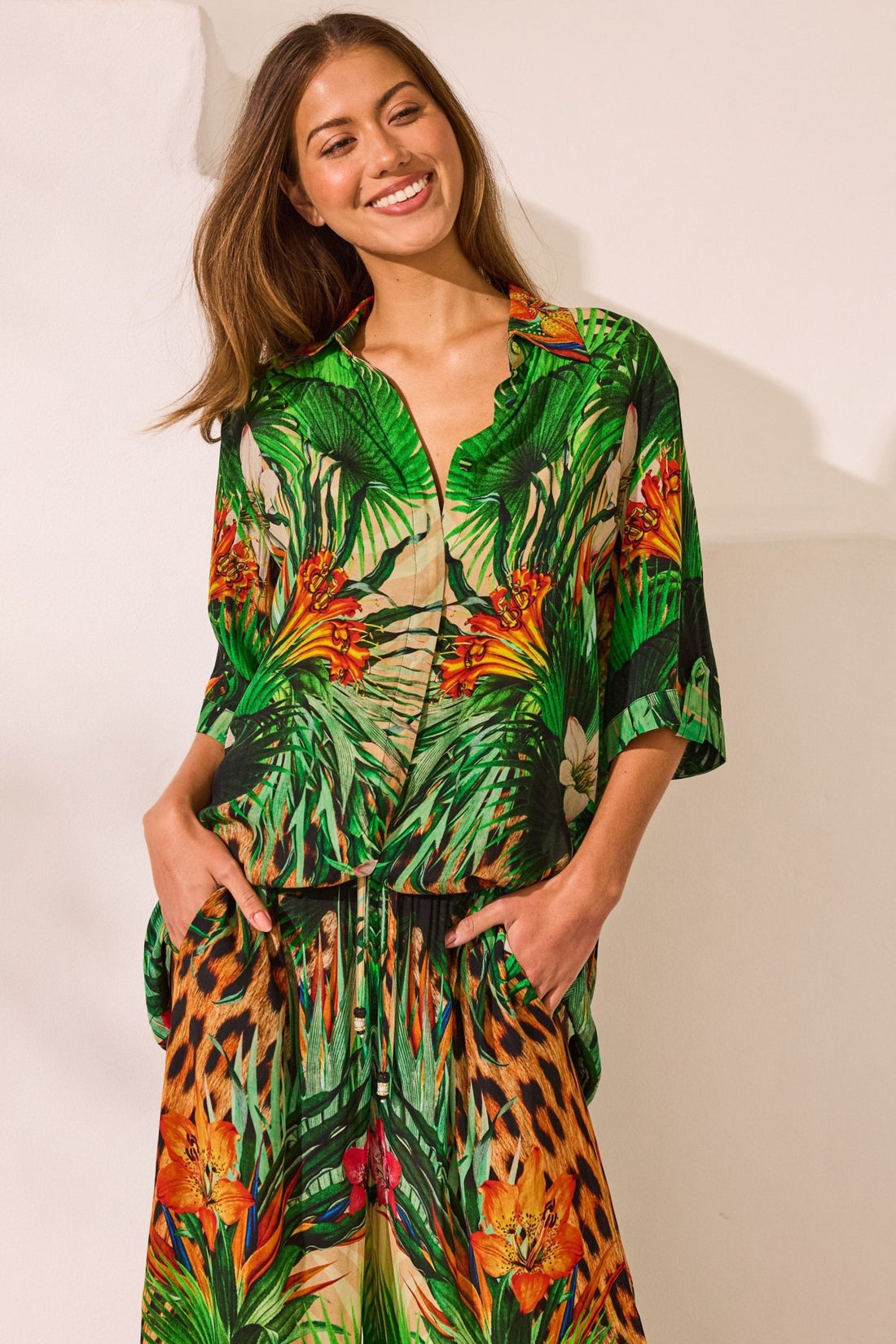 Tropical Temptation Short Sleeve Shirt - Czarina