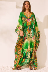 Tropical Temptation Silk Big Width Kaftan - Czarina