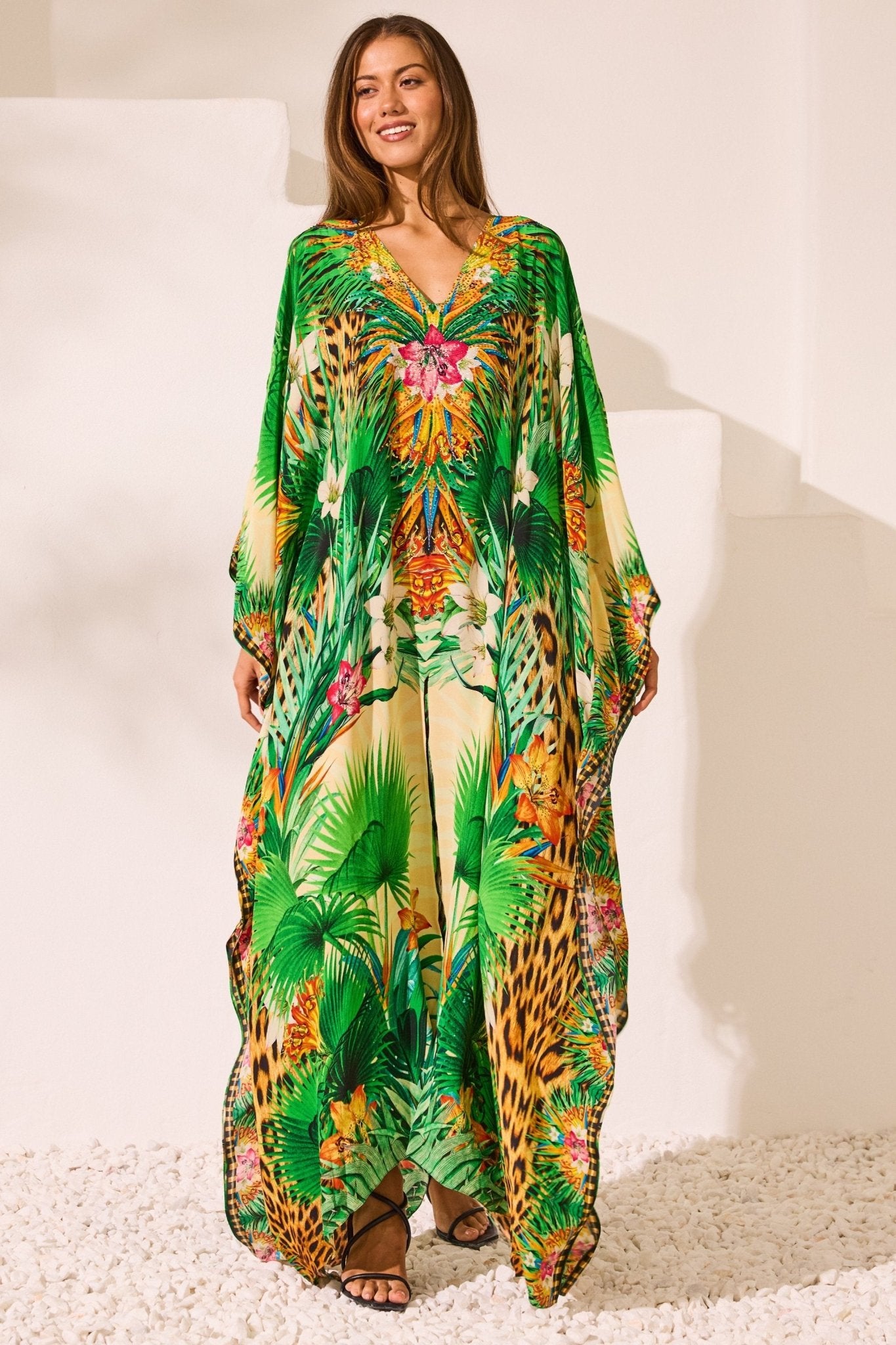 Tropical Temptation Silk Big Width Kaftan - Czarina