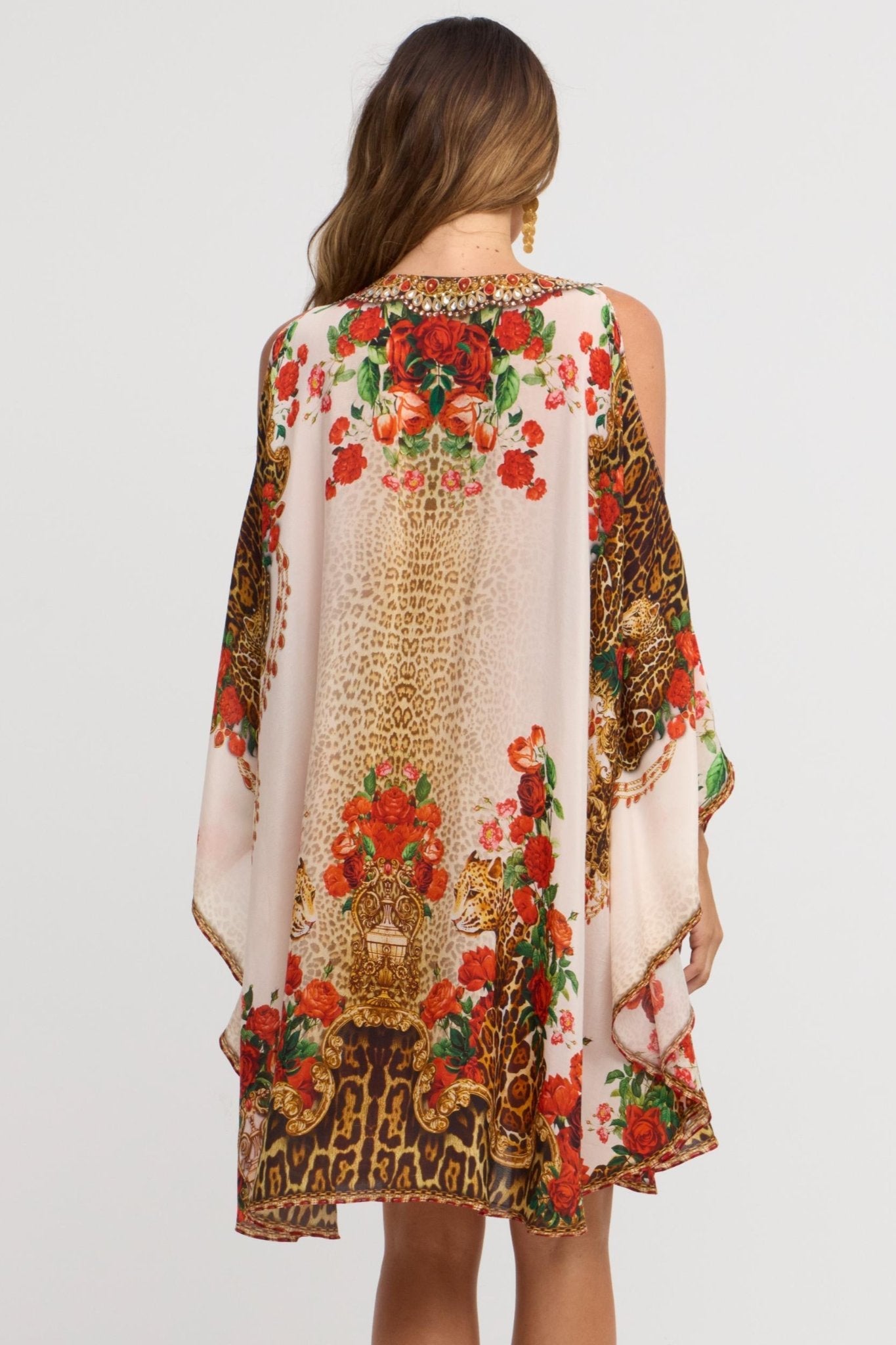 White Leopardess Kaftan Dress - Czarina