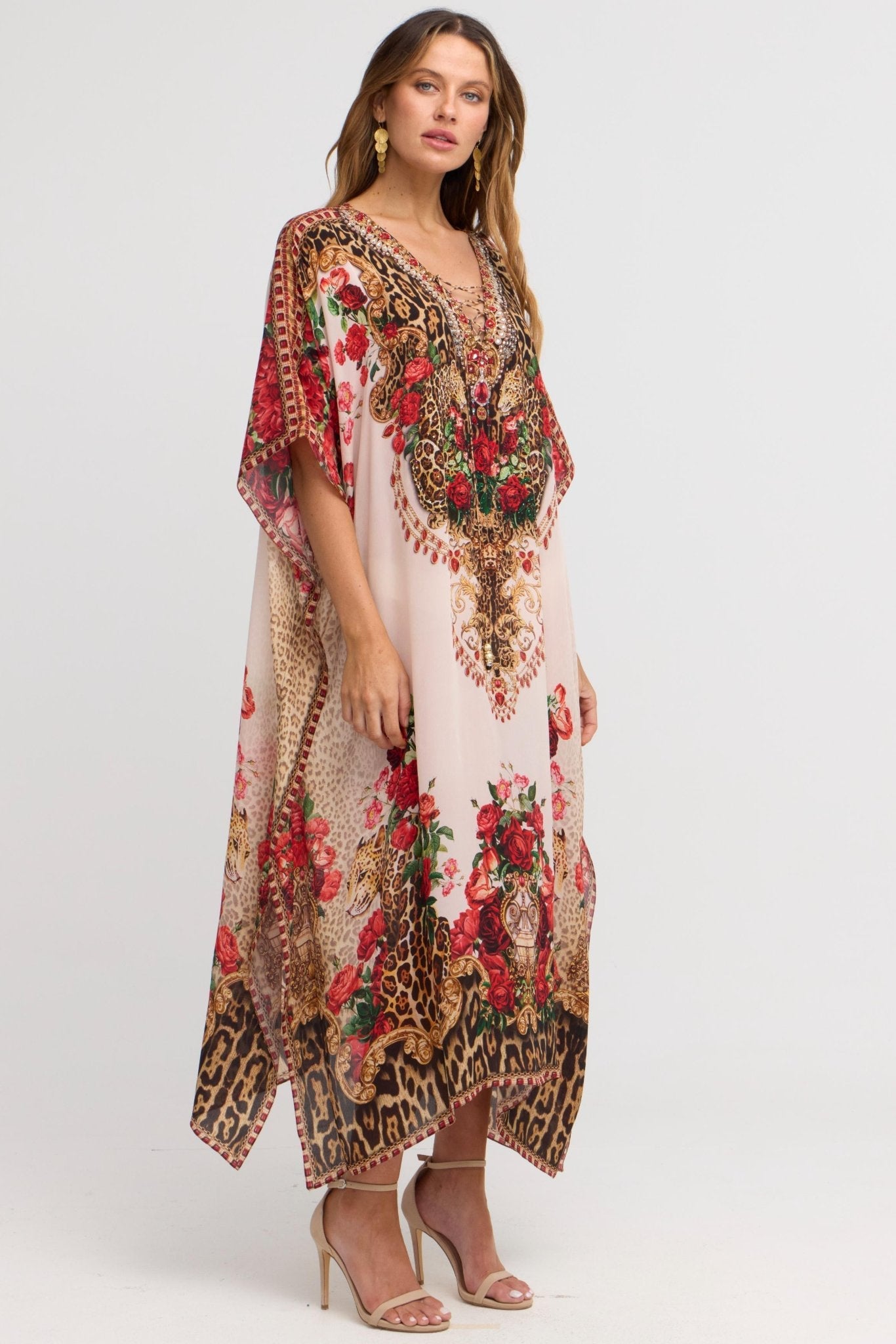 White Leopardess Medium kaftan - Czarina