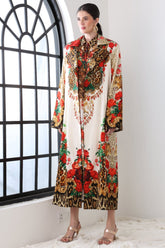 WHITE LEOPARDESS TRENCH COAT - Czarina
