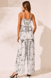 WHITE ZEBRA JUMPSUIT - Czarina