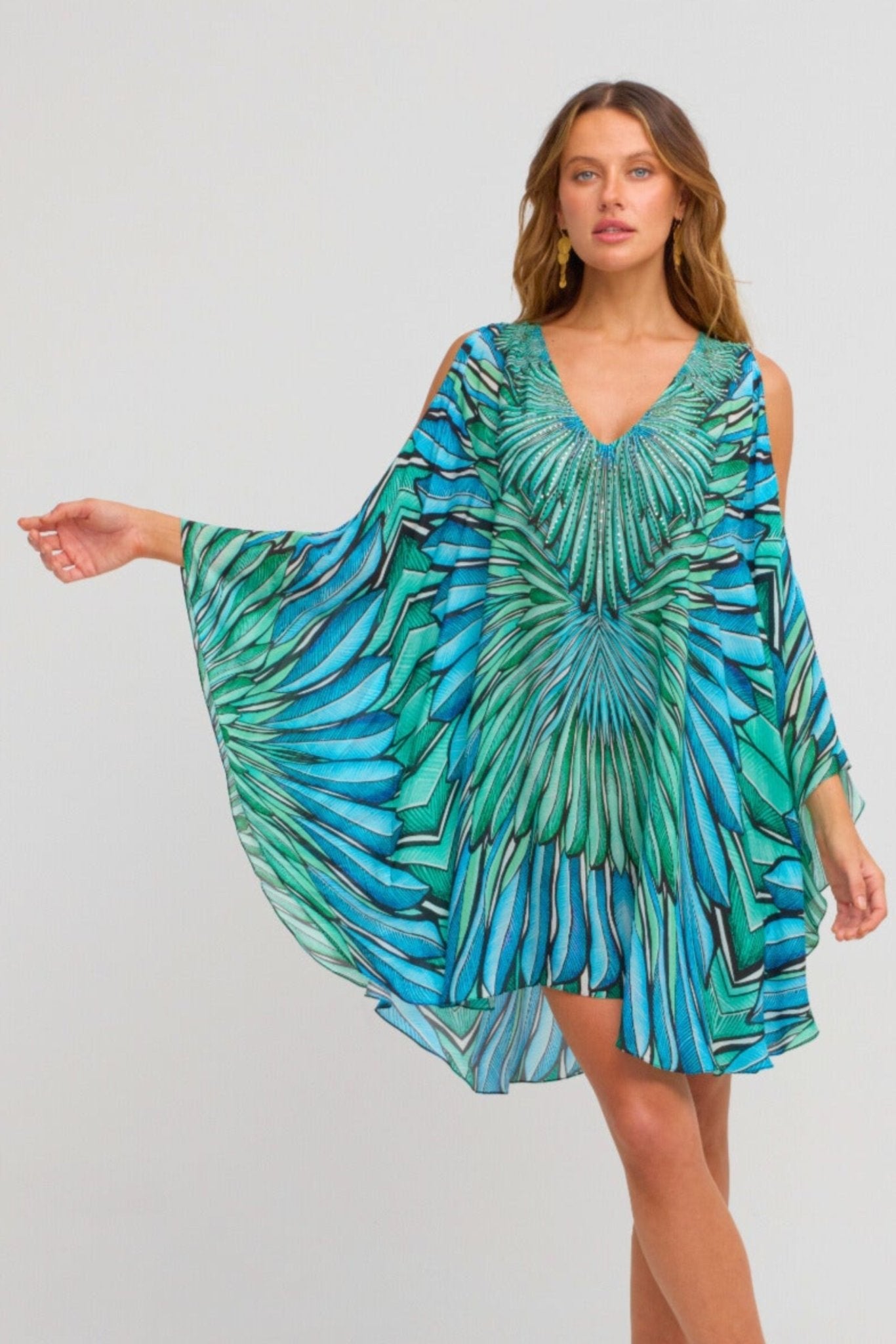 Wings Of The Sea Kaftan Dress - Czarina
