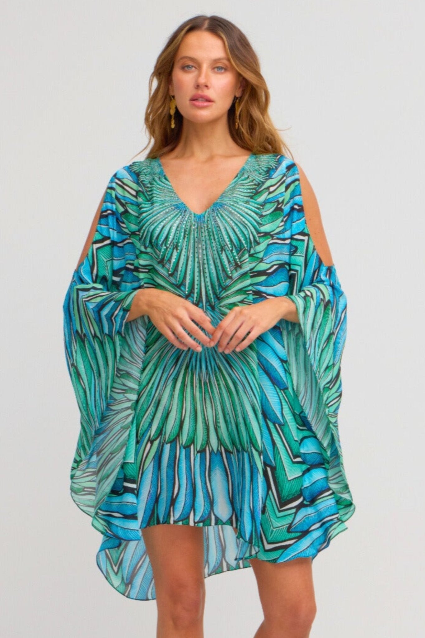 Wings Of The Sea Kaftan Dress - Czarina