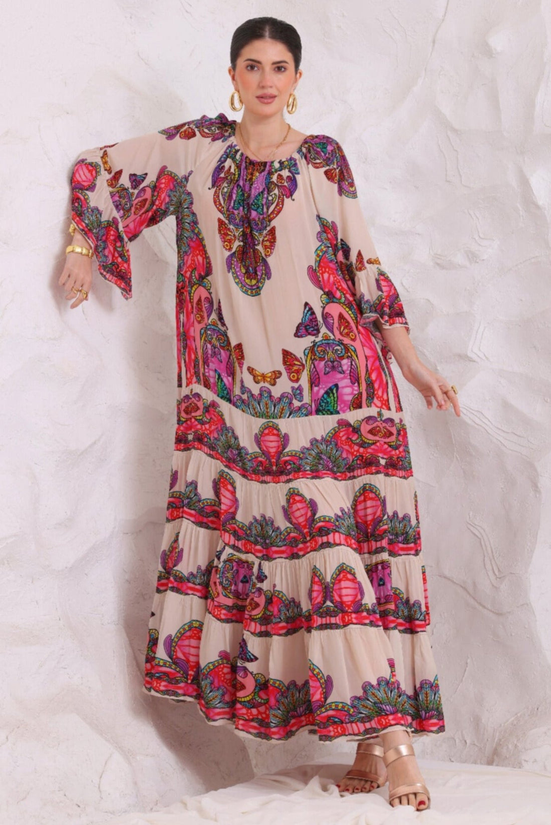 WINGS OF WONDER OFF SHOULDER MAXI DRESS - Czarina
