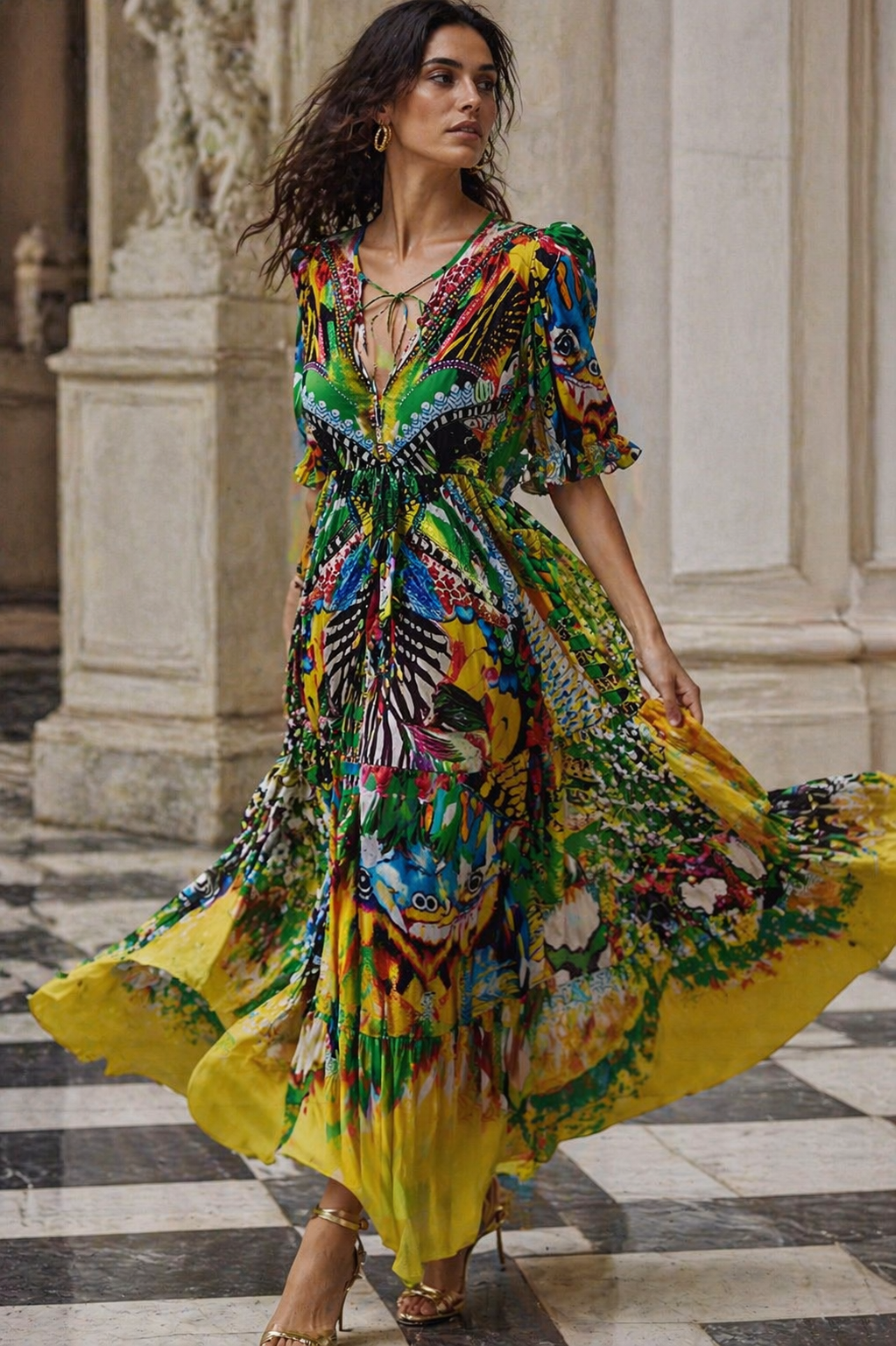 YELLOW ENCHANTED MAXI DRESS - Czarina