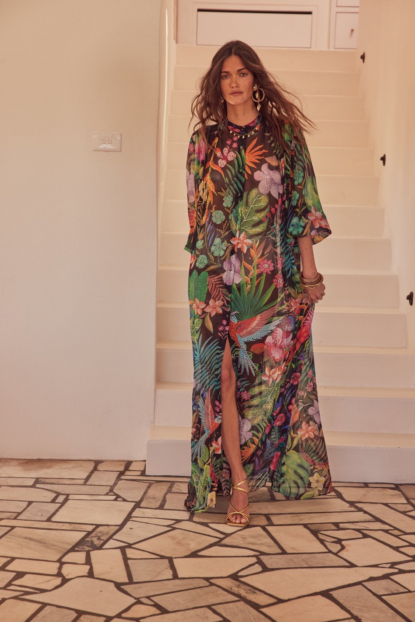 A NIGHT IN RIO PLEATED LONG JACKET - Czarina