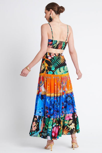 A NIGHT IN RIO UPCYCLED MAXI SKIRT - Czarina