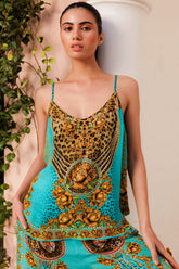 AQUA LEOPARDESS CAMI TOP - Czarina