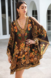 BLACK LEOPARDESS KAFTAN DRESS - Czarina