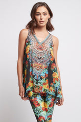 CUBAN NIGHTS TANK TOP - Czarina