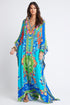 DEEP IN THE OCEAN BIG WIDTH SILK LONG KAFTAN - PRE ORDER - Czarina