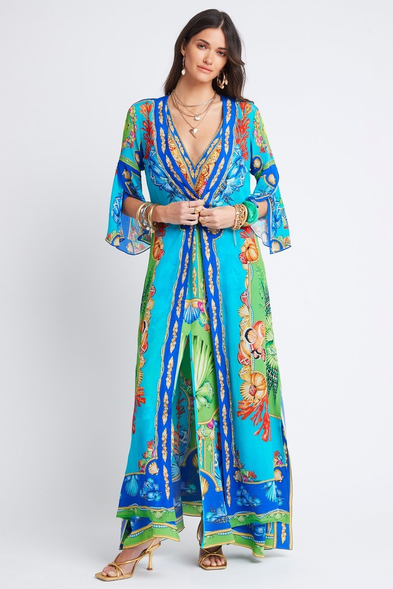 DEEP IN THE OCEAN LONG JACKET W SPLIT SLEEVES - PRE ORDER - Czarina