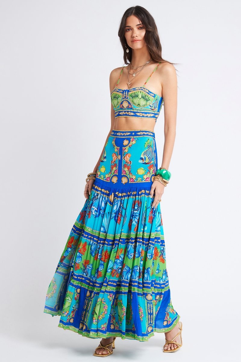 DEEP IN THE OCEAN MAXI SKIRT - PRE ORDER - Czarina