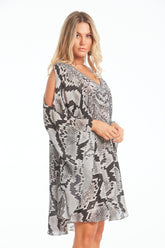 DESERT SNAKE KAFTAN DRESS - Czarina
