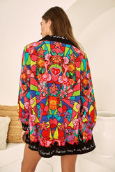 DREAMY CUPID OVERSIZE BOMBER JACKET - Czarina