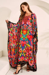 DREAMY CUPID ROUND NECK LONG KAFTAN - Czarina