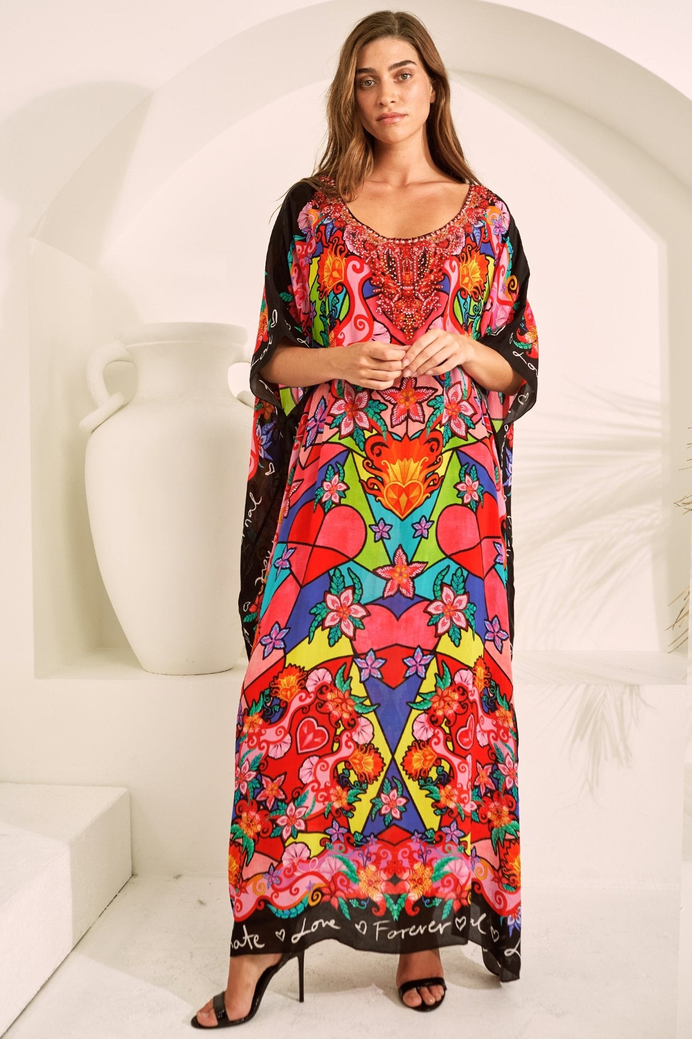 Plus size hot sale long kaftans