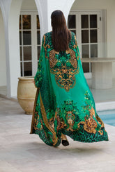 EMERALD LEOPARDESS LONG CAPE - Czarina