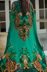 EMERALD LEOPARDESS LONG CAPE - Czarina