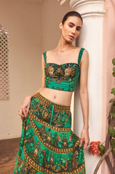 EMERALD LEOPARDESS MAXI SKIRT - Czarina