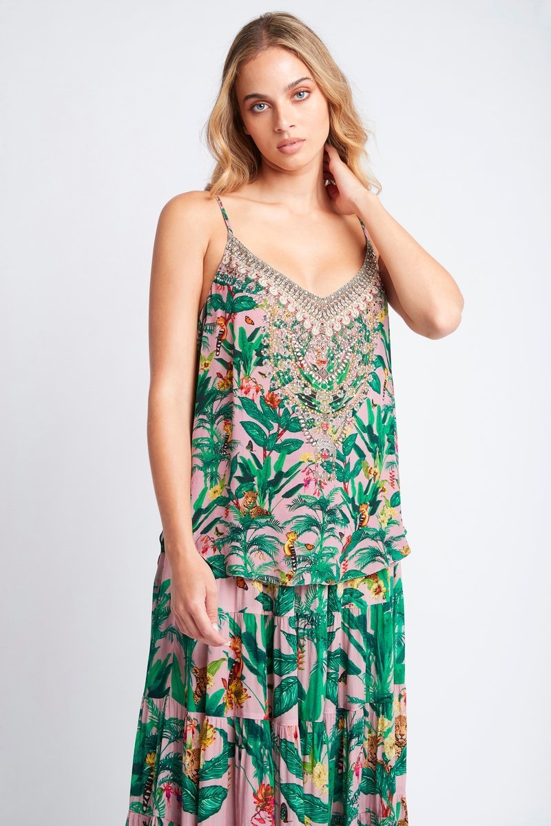 FRIENDS FOREVER CAMI TOP W V-NECK FRONT & BACK - Czarina