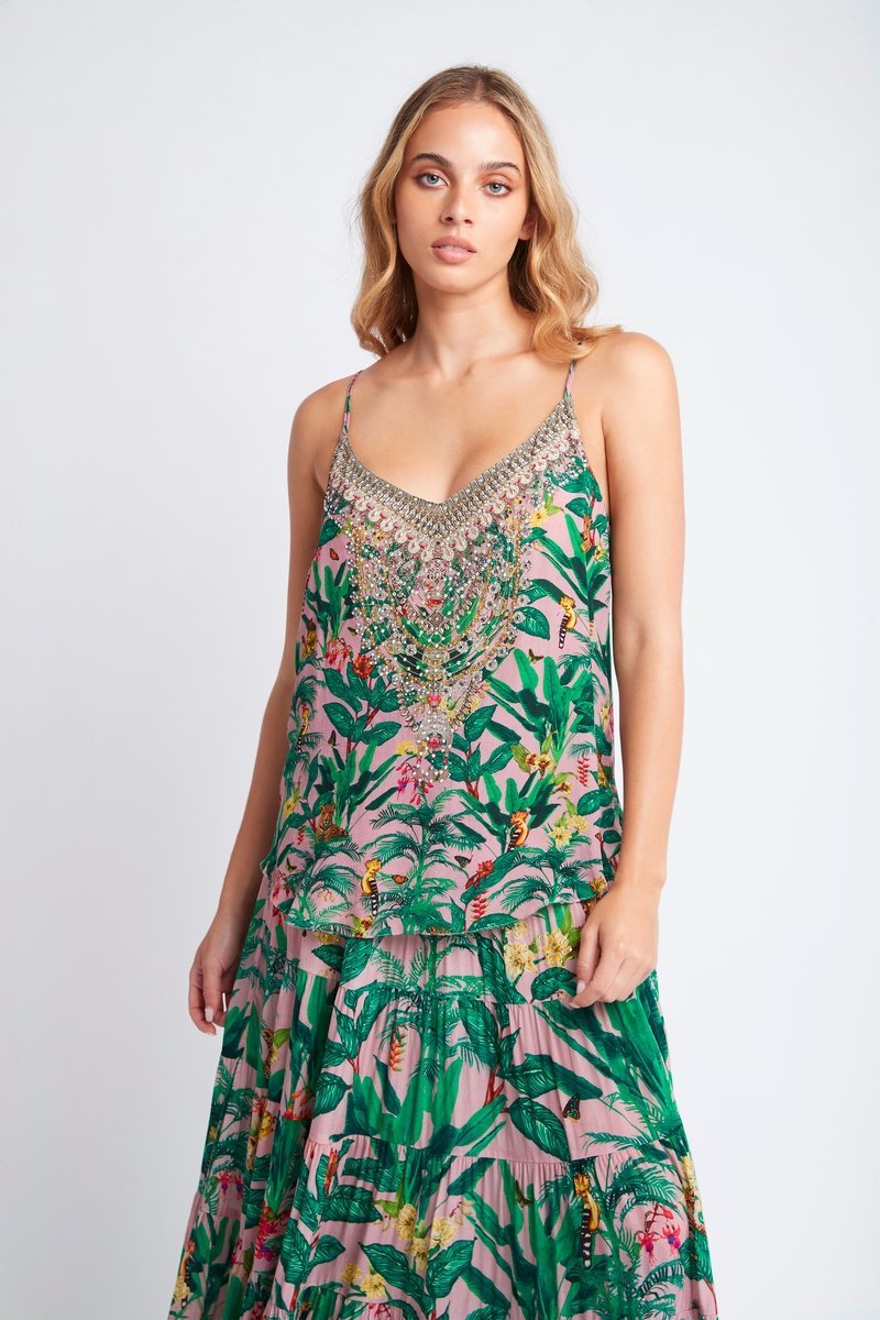 FRIENDS FOREVER CAMI TOP W V-NECK FRONT & BACK - Czarina