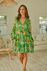 Green Goddess Shirt Dress - Czarina