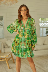 Green Goddess Shirt Dress - Czarina