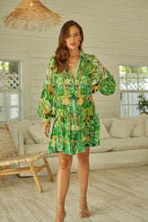 Green Goddess Shirt Dress - Czarina